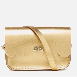 Cambridge Satchel Company gold cloud crossbody bag / clutch